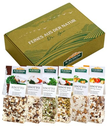 Dr. Ana Collection 6 vegane Risottos Probierpaket I italienische Spezialität I glutenfreie Risotto-Fertigmischungen mit 100% italienischem Arborio Reis I hergestellt in Manufakturarbeit I 6 x 200g
