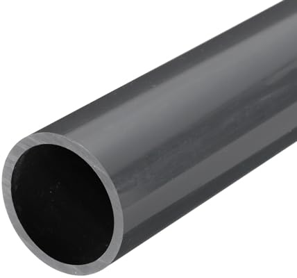 QUARKZMAN Tubo PVC 42,6mm ID 50mm(2) OD 350mm Light Grigio Alta Resistenza Tubo Rigido Rotondo in PVC Tondo per Tubo Acqua Artigianato Cavo Manicotto