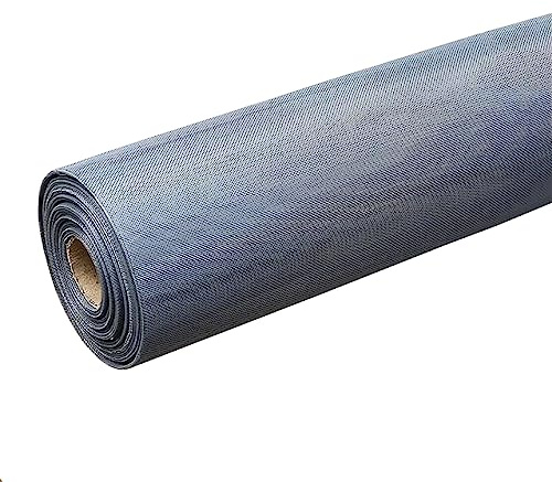 Timizi Maille Moustiquaire Fenetre 2x3.5m, Garde Manger Grillagé Anti Insecte Toile en Tissu moustiquaire, pour Porte et Fenetre. - Gris