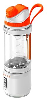 Porodo 240W 6 Blade Portable Blender 700ml with Functional Design, Powerful Motor Ice Crusher, Blending Time 30 Seconds/Cycle, Innovative Rotation Technology - White