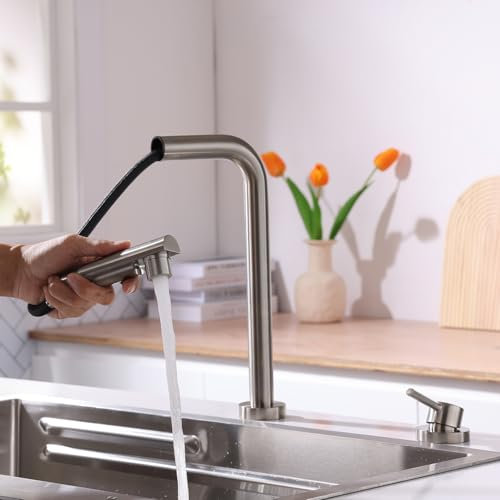 XJTNLB Robinet Cuisine Douchette Brossé Mitigeur Camping Car Pivotant à 360° Mitigeur Evier Sous Fenetre Mitigeur Monocommande Evier Rotation
