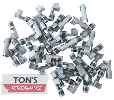Ton's Performance 180 Degree Straight Spark Plug Terminals for 7mm 8mm Ignition Wires, Bulk Pack of 50 / ST-180-50PK