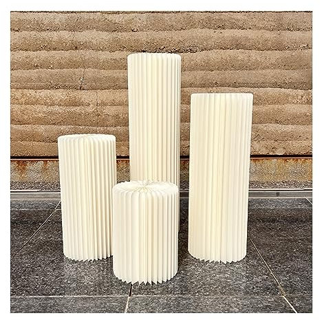 Alzate for torte, tavolo da dessert, supporti a cilindro for feste, piedistalli espositivi con colonne di carta pieghevoli, scaffale in cartone for matrimoni con disco acrilico for la decorazione di f
