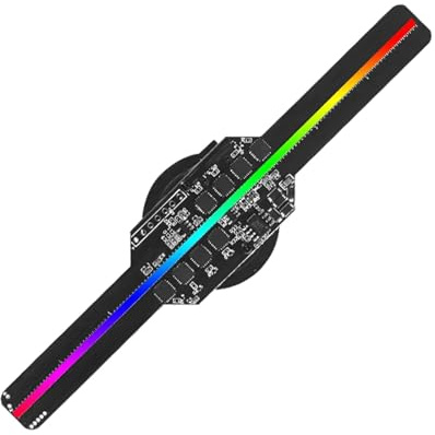 Proyector de Ventilador con Holograma 3D Desktop Mini 14cm 128LED 3D Olografico Macchina Pubblicitaria Ventola 10W 14cm Proiettore Olografico con Copertura Protettiva