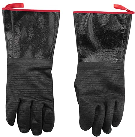 Quystetes Guantes de barbacoa para parrilla, guantes de cocina, para manipular alimentos calientes directamente en tu freidora, parrilla u horno, impermeables, al , ignífugos, aceite (14 pulgadas