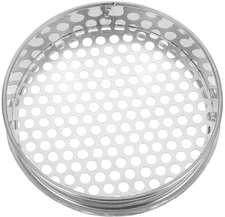 Luxshiny Setaccio Filtro Portatile 20cm in Acciaio Inossidabile per Terriccio Fori Rotondi da 10mm per Vagliare Terra e Compost per Giardino