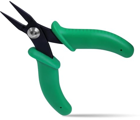 INJOYTEC Mini Needle Nose Pliers 4 Inch Tweezer Nose Pliers Chain Nose Pliers Specialty Pointed Nose Precision Needle Nose Pliers with Smooth Jaw Micro Small Jewelry Making Craft Beading Tools