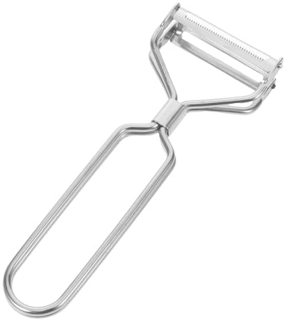 Alipis Pelador de Verduras y Frutas de Acero Inoxidable Herramienta Multifuncional de Cocina Doble Cara para Pelar y Rallar Patatas Zanahorias Cítricos Peeler Manual para Hogar