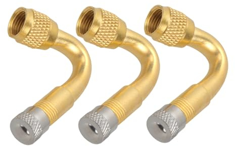 Milisten 3 piezas Extensor de Válvula de Neumático de Prolongador Resistente para Inflado Fácil Coches Motos y Bicicletas