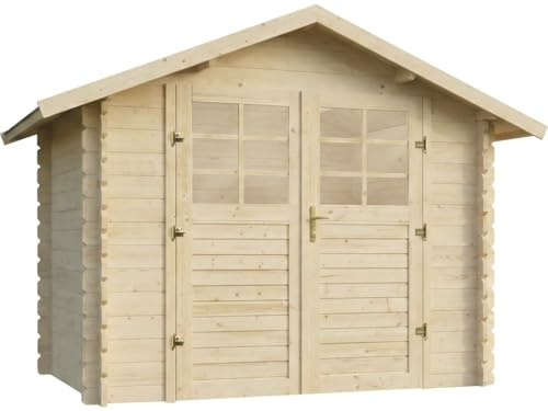 Cochera de jardín de madera Beaufort – 6,94 m² – 287 x 241 cm – 28 mm