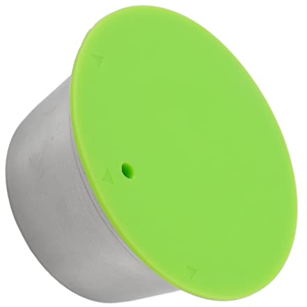 Aramox Återfyllbar Kaffekapsel i Rostfritt Stål Återanvändbar Kaffekapsel 53 Mm X 35 Mm med Silikonlock Slät Filterkopp för Hemkaffeälskare och Daglig Bryggning (Grön)