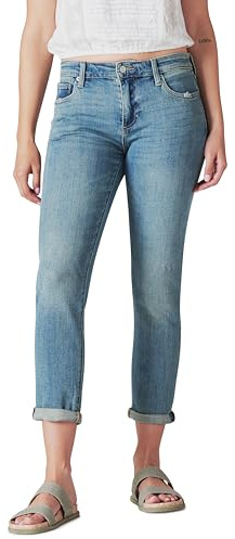 Lucky Brand Women's Mid Rise Sienna Slim Boyfriend Jean, Azure Bay, 26W X 27L