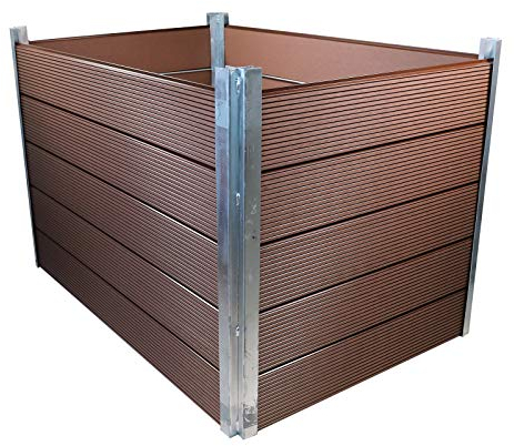 GARDINGER Hochbeet WPC Premium feuerverzinkt 1,15x0,8x0,75 m Dielenoptik witterungsbeständig für den Außenbereich