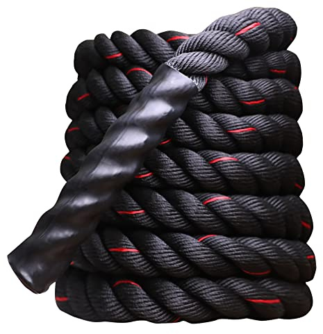 PROIRON Corde Ondulatoire 9m 12m, Battle Rope 38mm, Corde Sport Musculation Crossfit, Corde de Bataille pour Entrainement Fitness Exercice, Corde de Combat