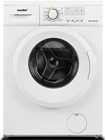 Comfee CFEW60-124 Waschmaschine / 6KG / Slim Line / D / 1200 U/min / Trommelreinigung / 15min-30min-45min Schnellwaschgang / Weiß