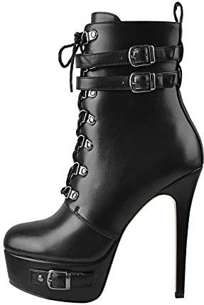 Only maker Plateau Stiefeletten mit Pfennigabsatz