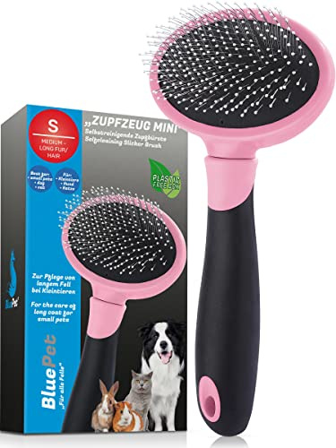 BluePet Brosse Mini Chat, Chien & Animaux Petits, Élimine sous-poil & nœuds
