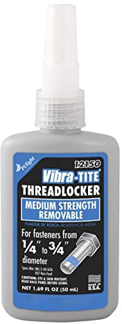 Vibra-Tite® 121 Schraubensicherung | Mittelfest - Zum sichern von Schrauben und Muttern | Industriequalität (50ml, 10, milliliter)