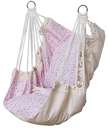 OLAMASA Siège Suspendu Chaise Hamac Chaise Suspendue Balançoire Relaxante Chaise de Jardin Meubles de Patio Tissage de Coton pour Plus de Confort et de Durabilité (J)