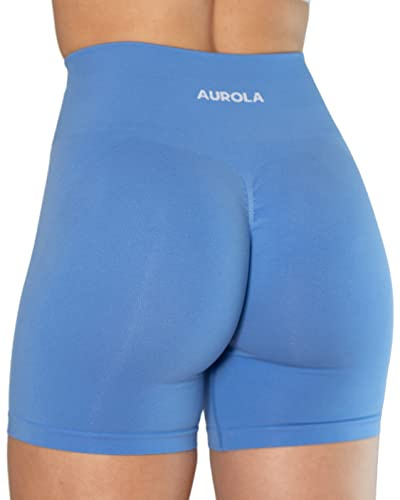 AUROLA Intensify Workout Shorts for Women Seamless Scrunch Short Gym Yoga Running Sport Active Exercise Fitness Shorts(M,Lavender Lustre)