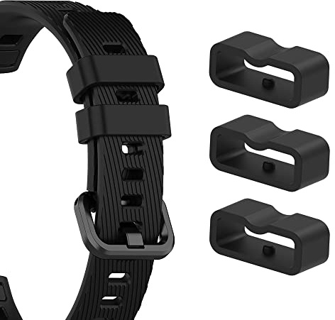 Lot de 6 anneaux de fermeture compatibles avec Fitbit Luxe/Inspire 2/Inspire 3/Inspire HR/Ace 2/Ace3 Band Keeper Bracelet de rechange en silicone pour bracelet de montre