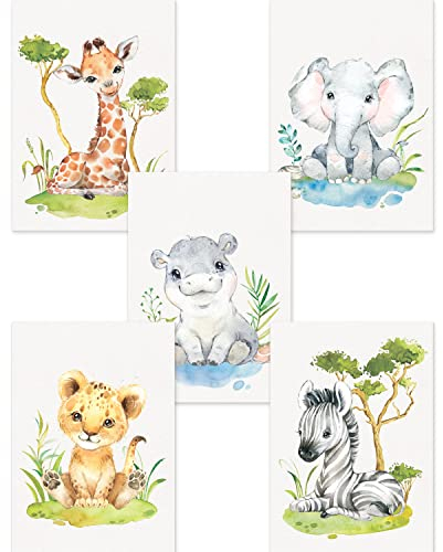 CreativeRobin Afrikas TierPoster-Set I Süße Babyzimmer Deko