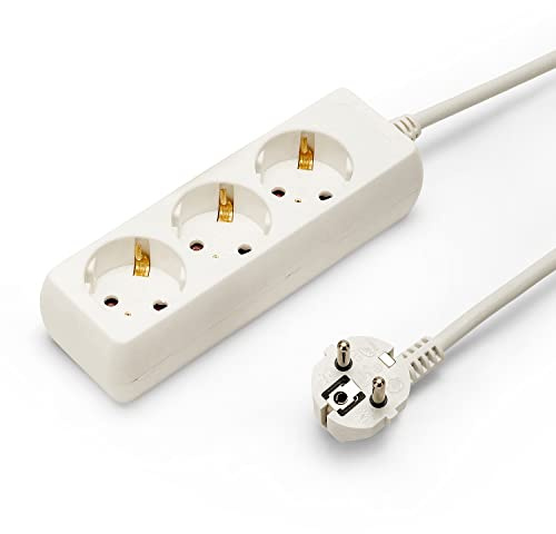 Standard Steckdosenleiste Schuko 3x16A, 1,5m langes Kabel, H05VV-F3G1.0MM2, CE