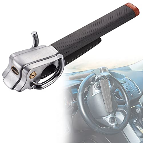 Universal Lenkradkralle Zur Diebstahlsicherung Auto Diebstahlschutz Durch Lenkradschloss & Lenkradsperre Auto-kralle Als Wegfahrsperre,Mit Alarm,Mit 2 Schlüsseln,Grey