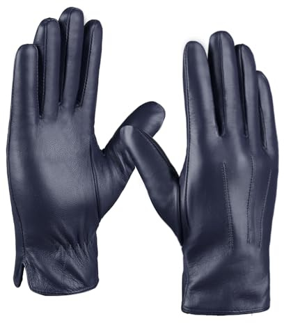 MGGMOKAY Herren Lederhandschuhe Kaschmir gefüttert | Lederhandschuhe+Herren ,Weiches Schafsleder