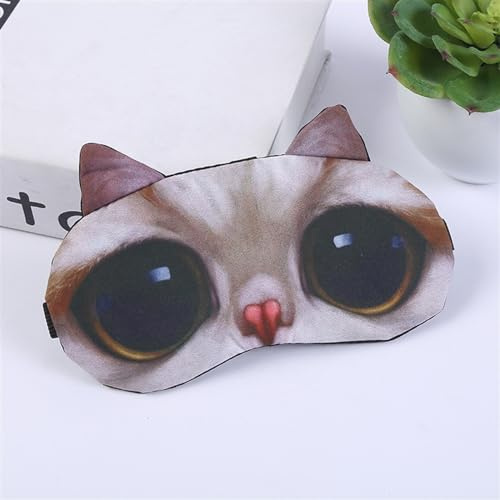 Schlafmaske Schlafmaske Baumwolle Schlafende Augenmaske süße Kinder Cartoon Augenabdeckung Augenbindungen Fahren nach Hause Augen entspannen Sie Masken Okular angemessen Augenmaske (Color : Cat B)