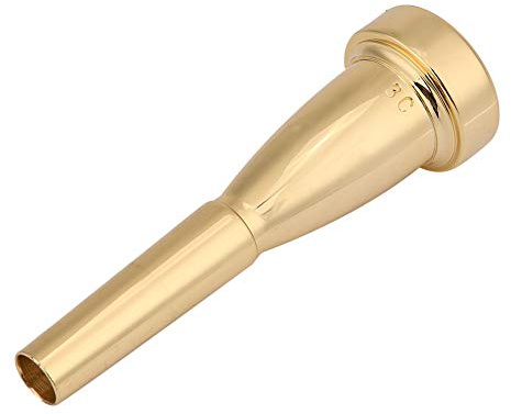 Parte de Trompeta Boquilla de Trompeta Boquilla de Trompeta de Cobre Fino para Accesorio de Instrumento Musical de Tamaño 3C (Oro) (GOLD)