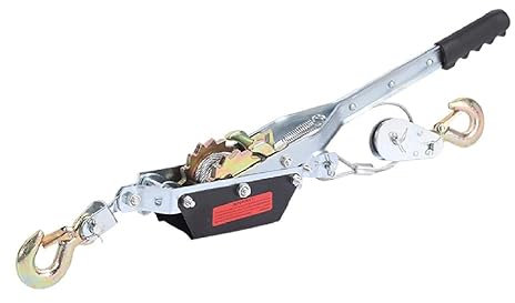 4 Ton 8820 lbs Dual Gear Power Puller Heavy Duty 2 Hook Cable Puller Hand Winch Turfer