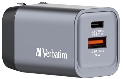 GNC-35 GaN-laddare 35 W med 1 USB-C® PD 35W port/1 USB-A QC 3.0-port (EU/UK/US)