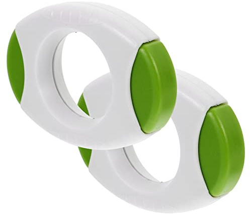 LIFKOME 2pcs Eggshell Cutter Tool Green Color Egg Shell Opener and Separator for Boiled Eggs Topper Cracker Set