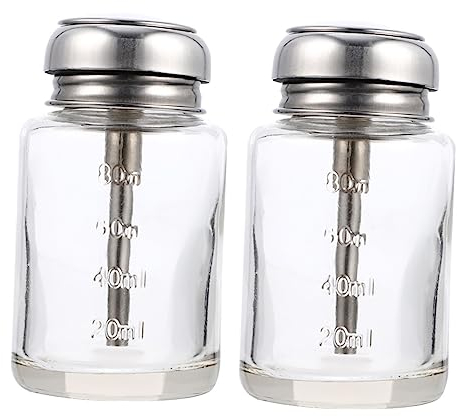 DOITOOL Bouteille Artisanale En Verre Rechargeable 2 Pcs 100 Ml à Presser Transparente Pour Cosmétiques Et Maquillage