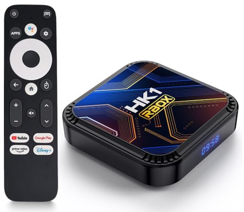 CHROX Android TV Box 13.0,2024 Andoid TV Box HK1 RBOX K8S 4GB RAM 64GB ROM, Wifi 6 4K TV Box Android RK3528 Quad-Core 2.4G/5G Wifi BT 5.0 USB 3.0 Smart Tv Box,4GB+64GB