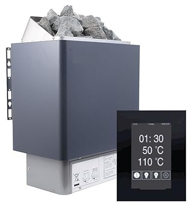 TAITUS Dampfduschgenerator, 9-kW-Saunaraumheizung, Trockensaunaheizung for traditionelle Sauna-Touchscreen-Steuerung