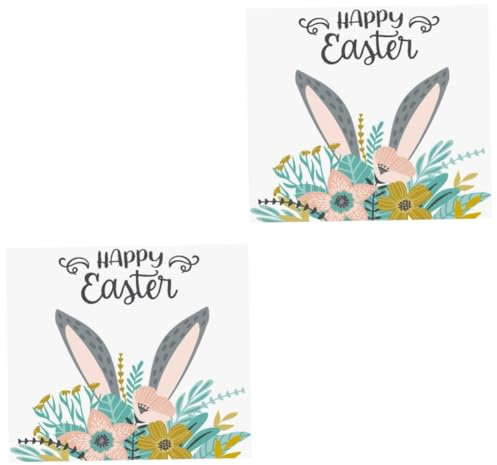 UKCOCO 2 Stk aufkleber Ostern Hase Wandtattoo Tapete kinderzimmer kaninchen wandtattoo Hund Hexenhut Fensterverkleidung Kindergarten Dekor Babyzimmer schmücken Applikationen 28c