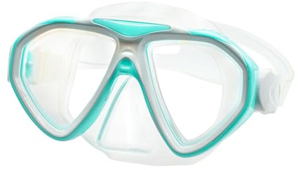 BRTNUP Snorkelmask för barn, dykmask för barn, snorklingsmasker, simmask, anti-dimma, simglasögon med nässkydd för ungdomar, pojkar, flickor, barn, ålder 5-16 år (blå)