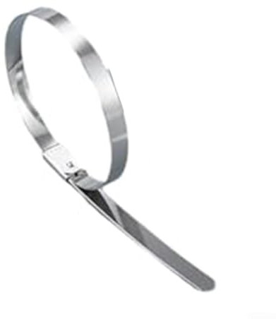UTTASU 100Pcs Hose Clip,6In 304 Stainless Steel Vent Wrapped Metal Self-Locking Awning Cable Ties,Stainless Steel Duct Clamps