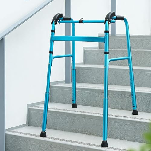 Verstellbares Gehgestell, Treppensteighilfe, Gehhilfe, Treppensteigen, zusammenklappbares Aluminium-Gehgestell, Gehmobilitätshilfe für ältere Menschen mit Behinderungen, Hilfsgehhilfe