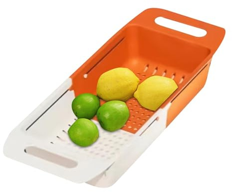 Passoire extensible au-dessus de l'évier, passoire de cuisine, lave-fruits, panier de vidange pour évier, bac à fruits de grande capacité pour cuisine, extérieur