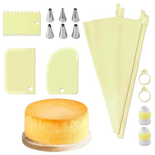 per decorare torte, sac à poche e set di ugelli | Sacchetti per tubazioni riutilizzabili da 15 pezzi, sicuri e facili da pulire | Robusto kit di tubazioni per glassare la decorazione di tort