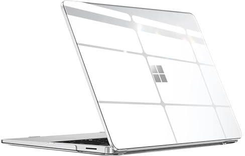 Fintie Hülle Kompatibel mit 13.8'' Microsoft Surface Laptop 8 2026 | Surface Laptop 7 2025, Ultradünne Hartschale Schutzhülle Snap Case, Transparent