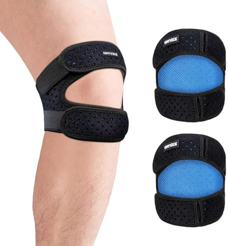 Patella Kniebandage Verstellbarer Patella Tendon Support Bandage Knie Jumperband Sport Kniestütze Patellasehnenbandage für Laufen Springen Basketball Tennis