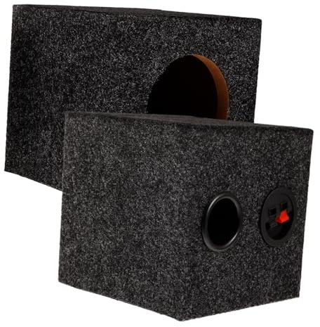 Operitacx Cassa Altoparlante Quadrata Moquette per Subwoofer Singolo, Accessorio Fai da Te per Impianto Audio Auto, Box Subwoofer Sigillato per Migliorare Bassi e Prestazioni Sonore