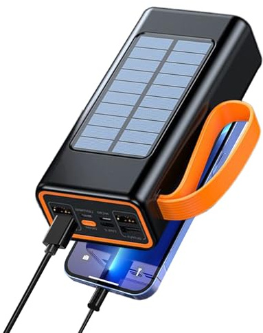 Banca di alimentazione del caricabatterie solare - PACCHIA DI BATTERE COMPATTO DELABURA PACCHIA PORTATABILE PORTANE PER IL TELEFONI, ELETTRONICA | Campeggio all'aperto, escursioni, arrampicata,
