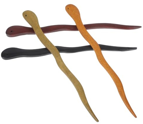 Forcina per Chioma Cinese in Legno 4 Pezzi, Bastoncini | Legno, Stile Orientale Elegante, per Pettinature Diverse, Adatto per Fidanzamento e Matrimonio