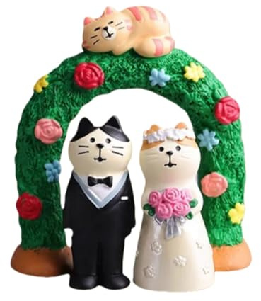 Figuras de Novios para Tarta de Boda - Muñecos de Resina Decorativos para Bodas, Aniversarios y San Valentín