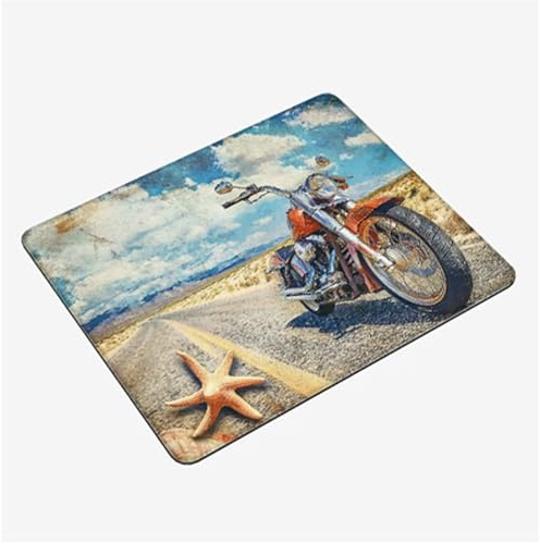Alfombrilla Ratón Motocicleta Mini Mousepad 40x30cm, Nube Alfombrilla Gaming, Tapete Escritorio con Bordes Cosidos, Protector Escritorio con Base Goma Antideslizante Oficina Accesorios Gaming S0-162